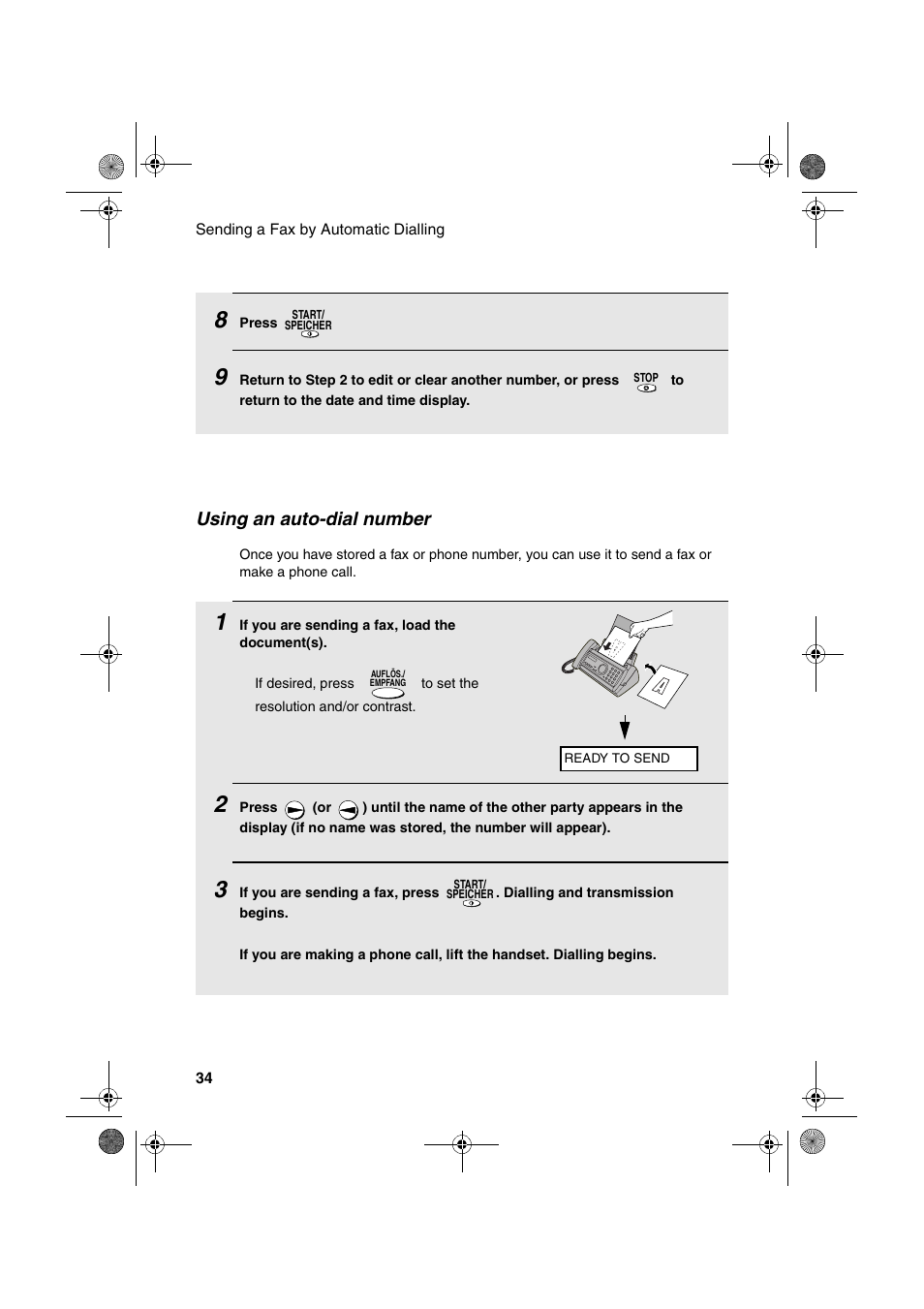 Using an auto-dial number | Sharp UX-P400 User Manual | Page 36 / 87