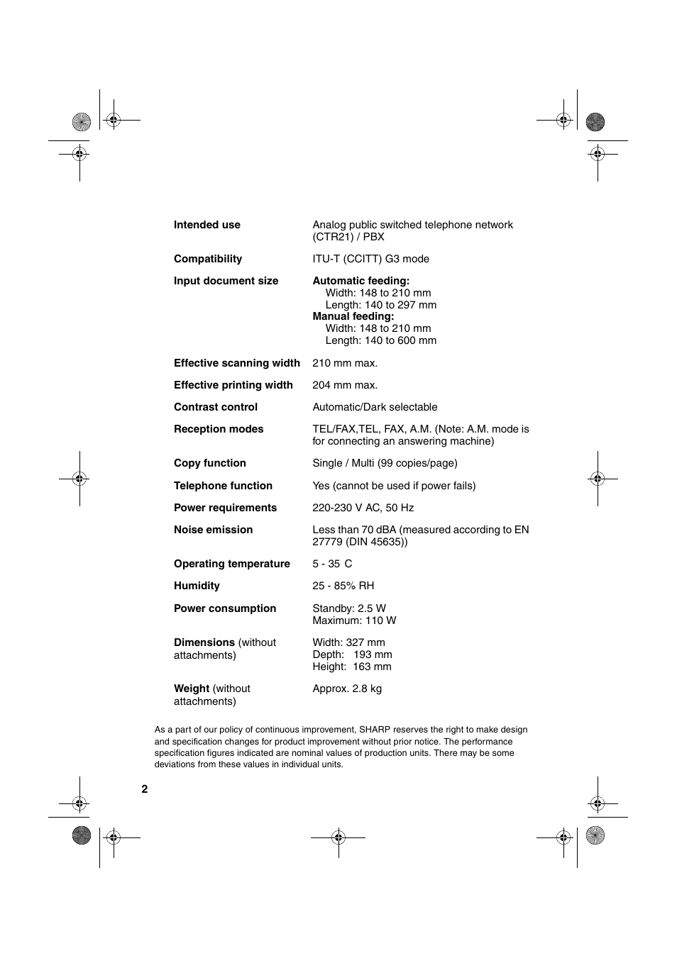 Sharp UX-P400 User Manual | Page 4 / 87