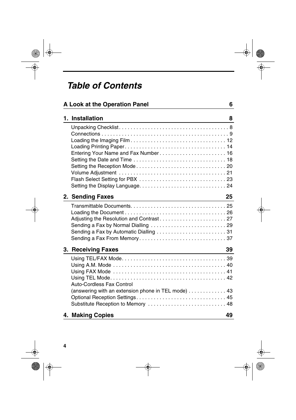 Sharp UX-P400 User Manual | Page 6 / 87