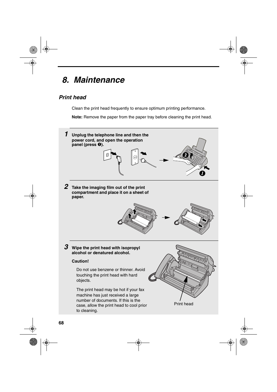 Maintenance | Sharp UX-P400 User Manual | Page 70 / 87