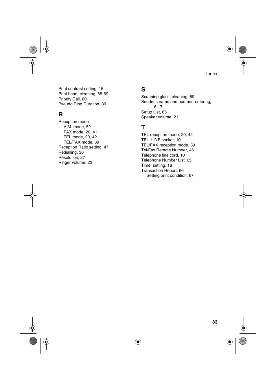 Sharp UX-P400 User Manual | Page 85 / 87