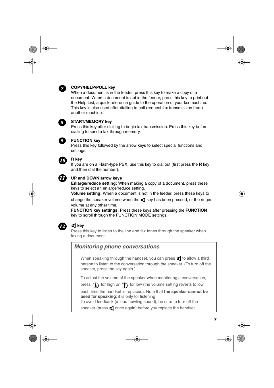 Monitoring phone conversations | Sharp UX-P400 User Manual | Page 9 / 87