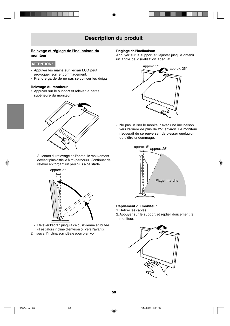 Description du produit | Sharp LL-T15A4 User Manual | Page 50 / 108