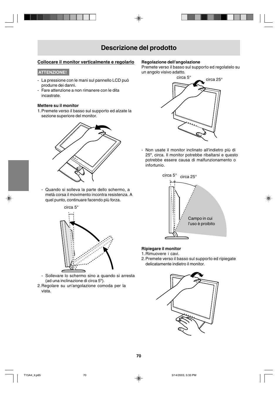 Descrizione del prodotto | Sharp LL-T15A4 User Manual | Page 70 / 108