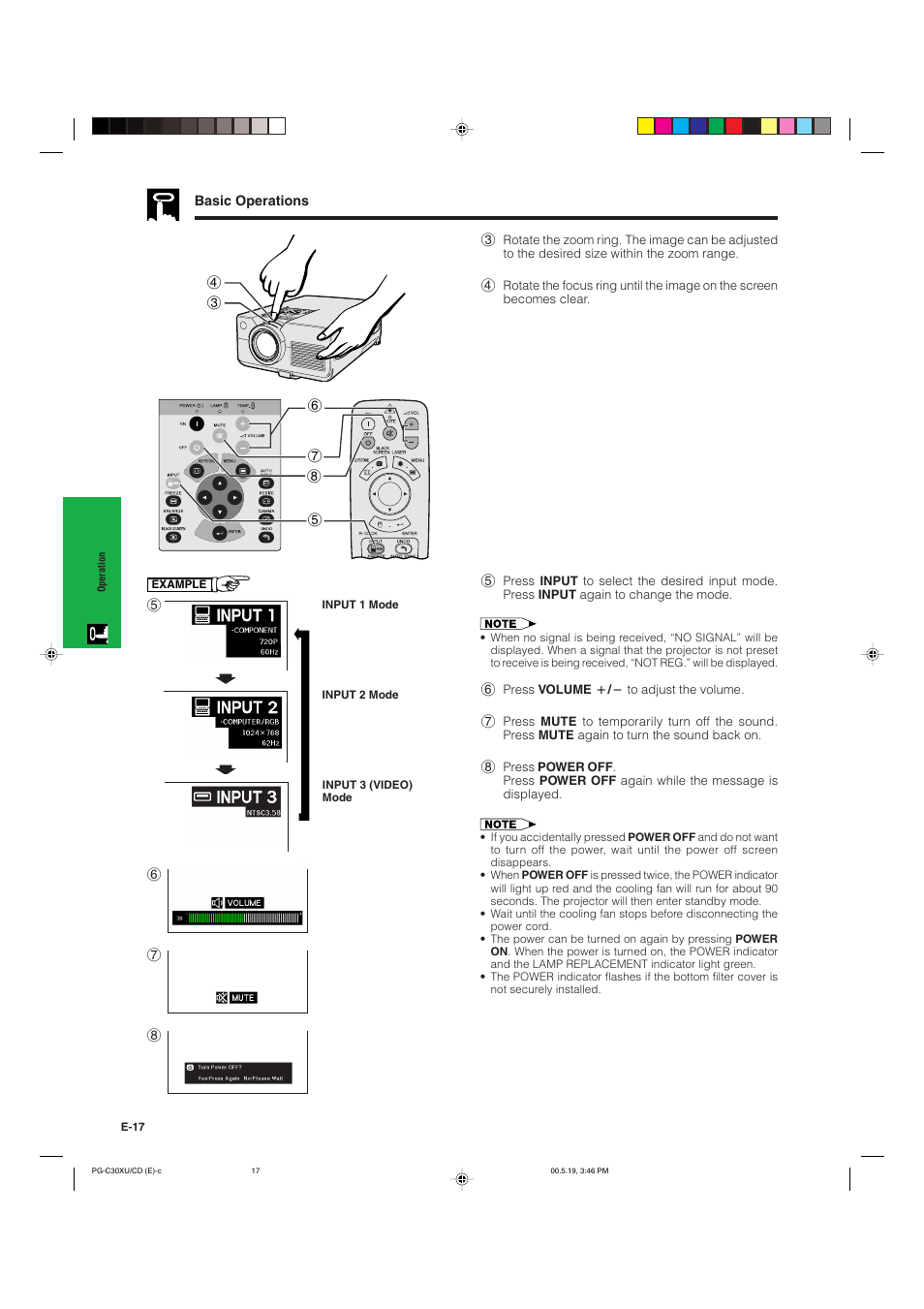 Sharp PG-C30XU User Manual | Page 18 / 64