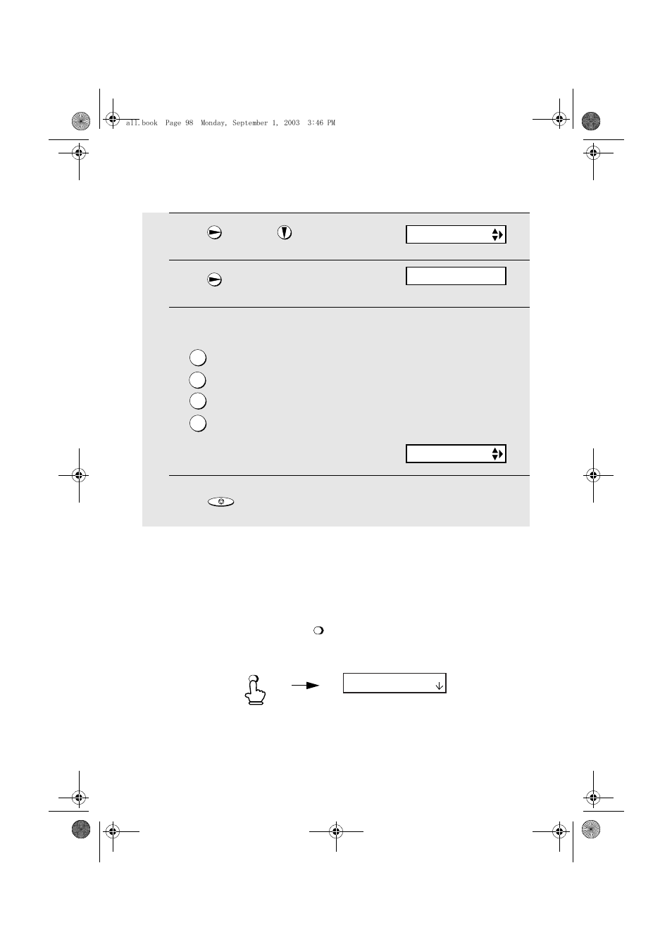 Using a.m. mode | Sharp UX-D50 User Manual | Page 100 / 147