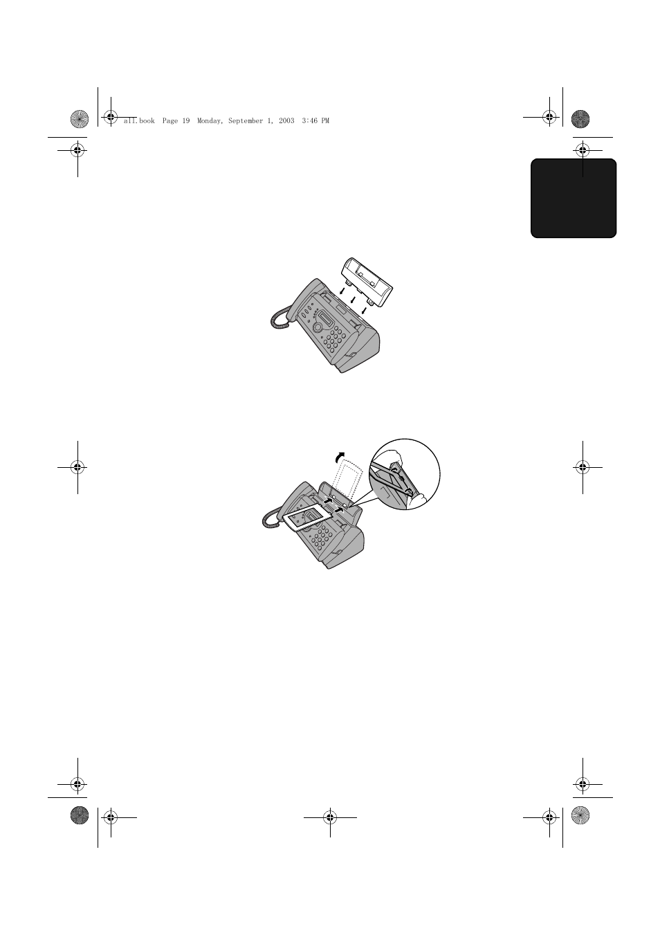 Attach the paper tray and paper tray extension | Sharp UX-D50 User Manual | Page 21 / 147