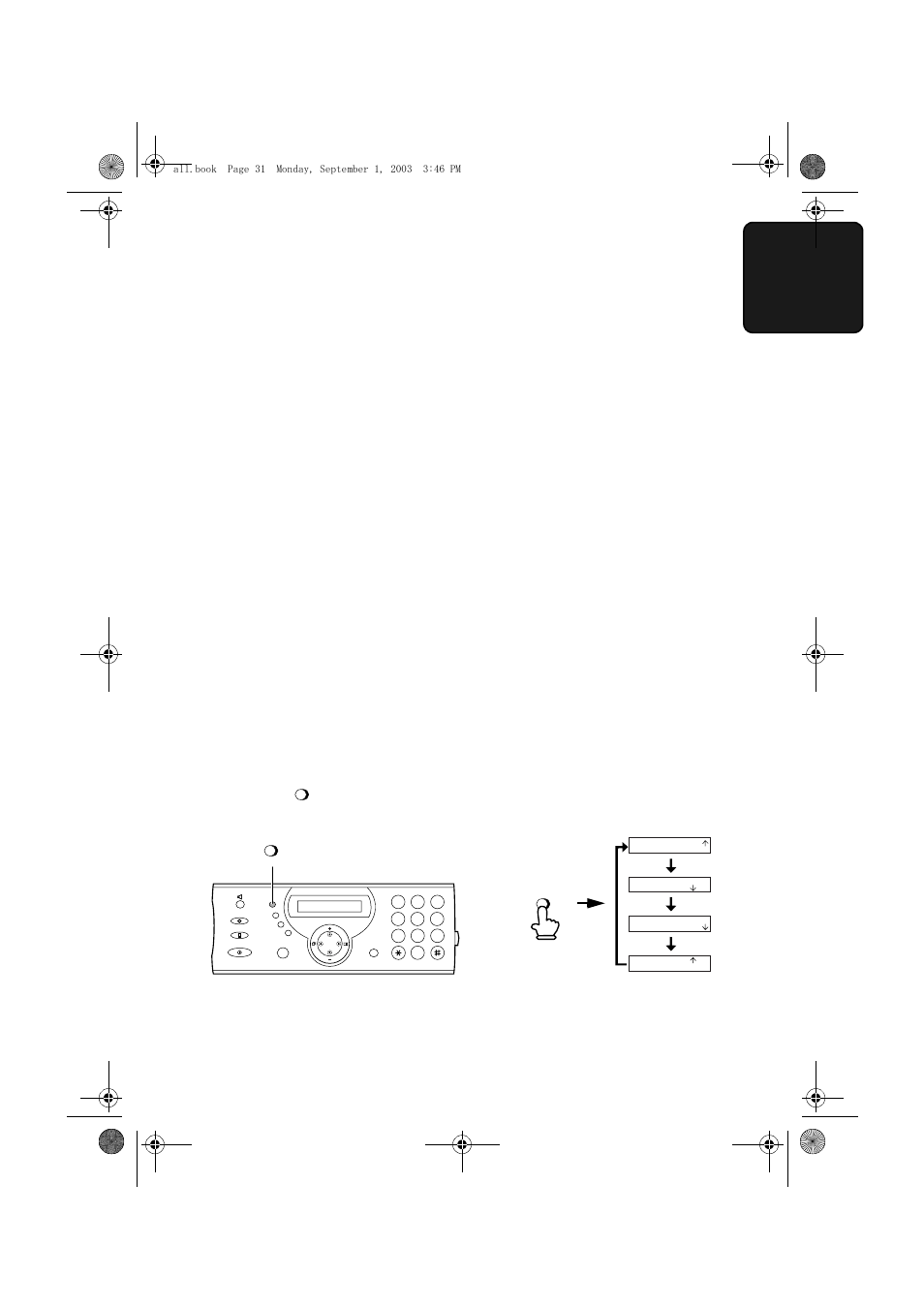 Setting the reception mode, Setting the reception mode 31 1. ins tal lati on | Sharp UX-D50 User Manual | Page 33 / 147