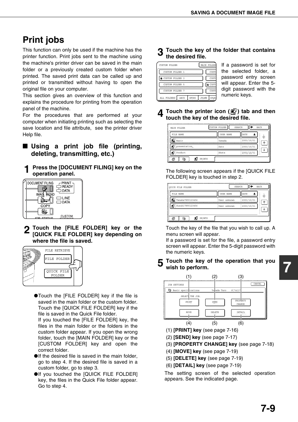 Print jobs | Sharp AR-M700N User Manual | Page 143 / 172