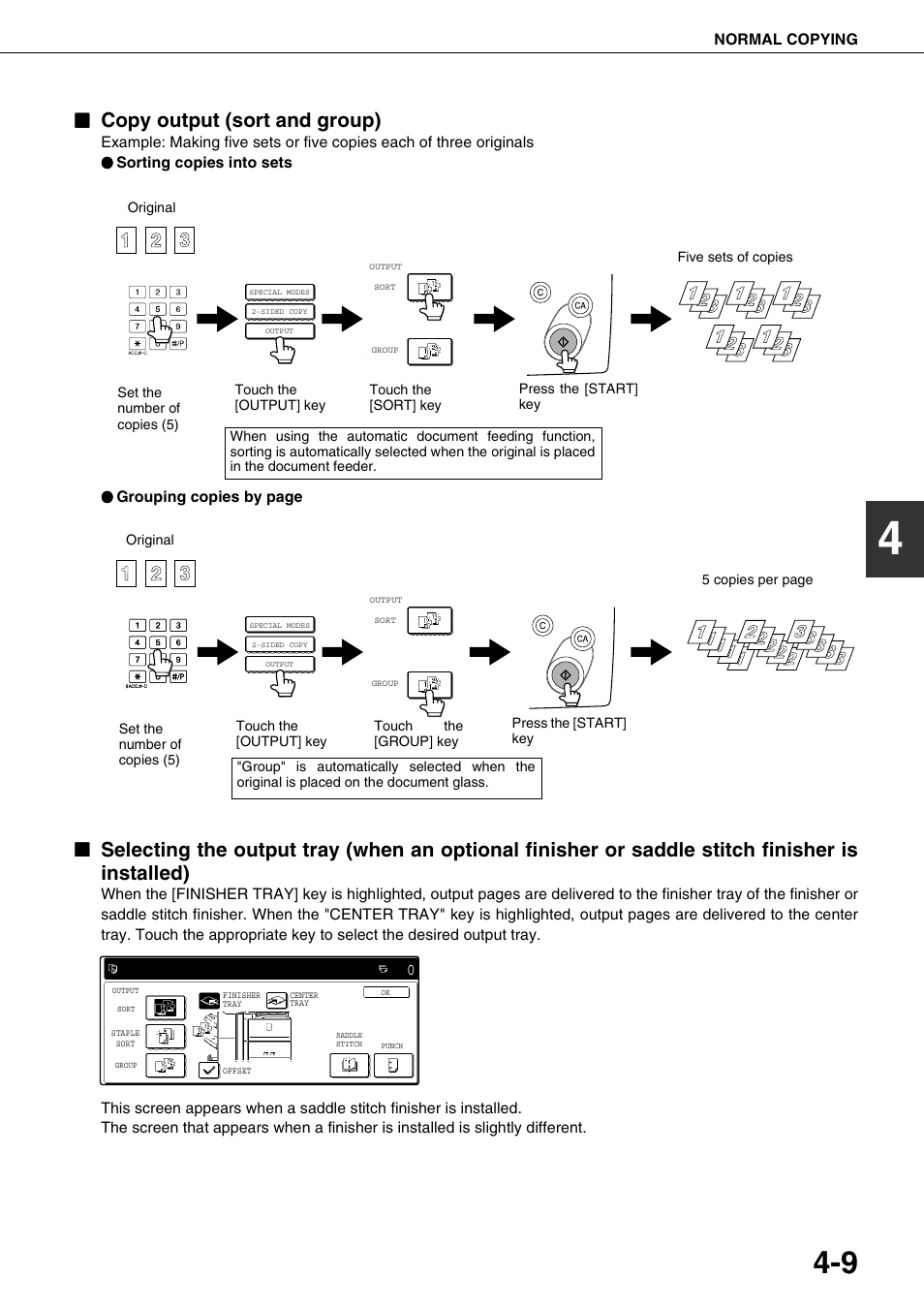 Copy output (sort and group) | Sharp AR-M700N User Manual | Page 85 / 172