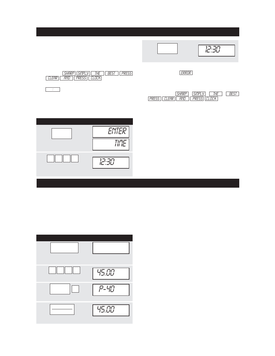 Enter, Time | Sharp R-1870 User Manual | Page 12 / 32