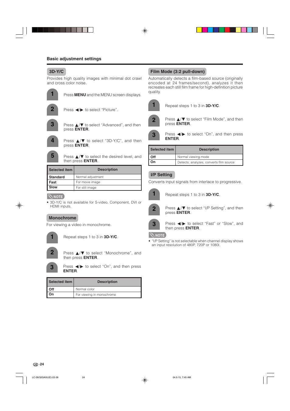 Sharp Aquos LC-32GA5U User Manual | Page 25 / 65