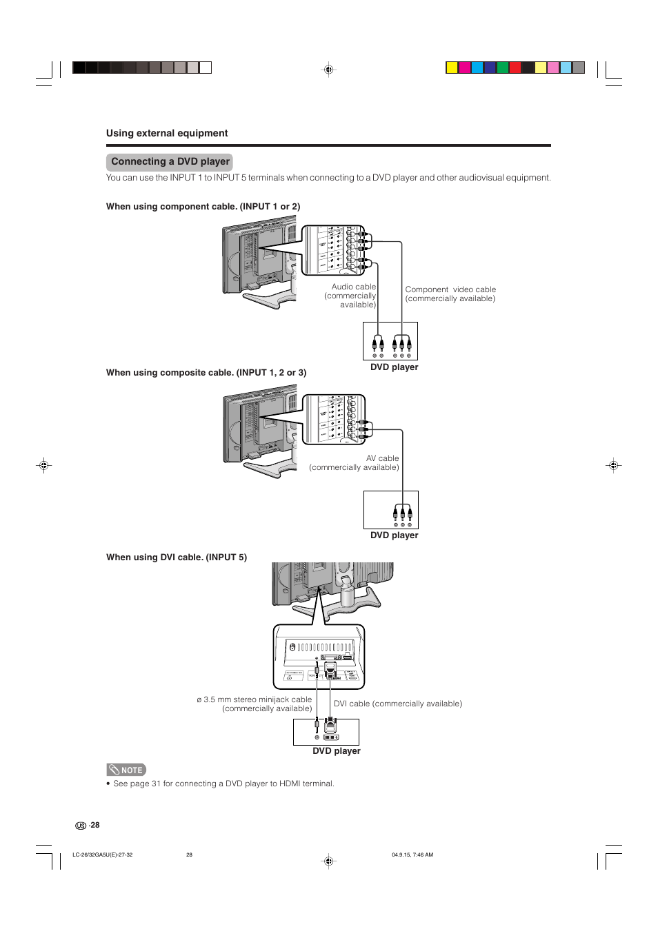 Sharp Aquos LC-32GA5U User Manual | Page 29 / 65