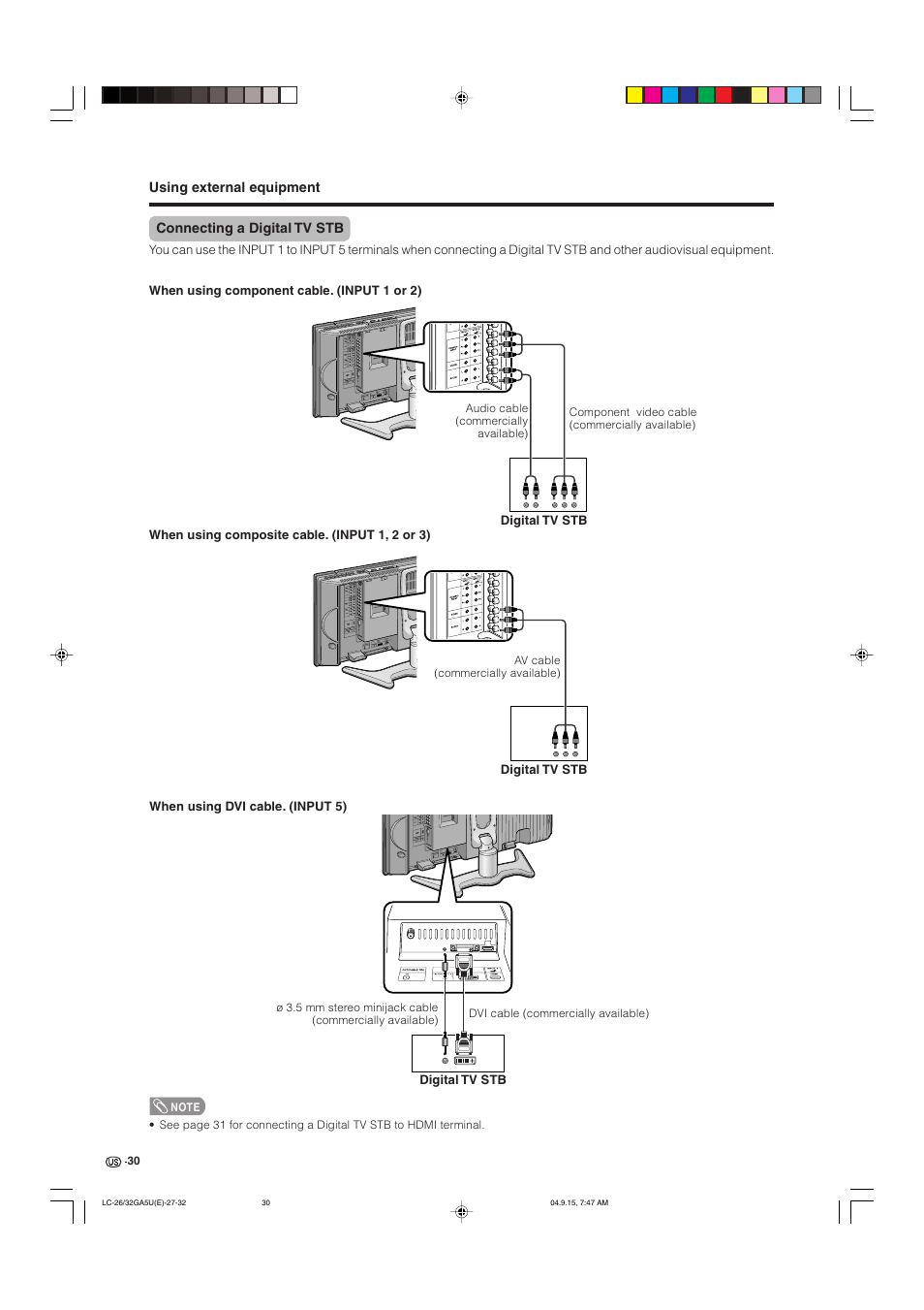 Sharp Aquos LC-32GA5U User Manual | Page 31 / 65