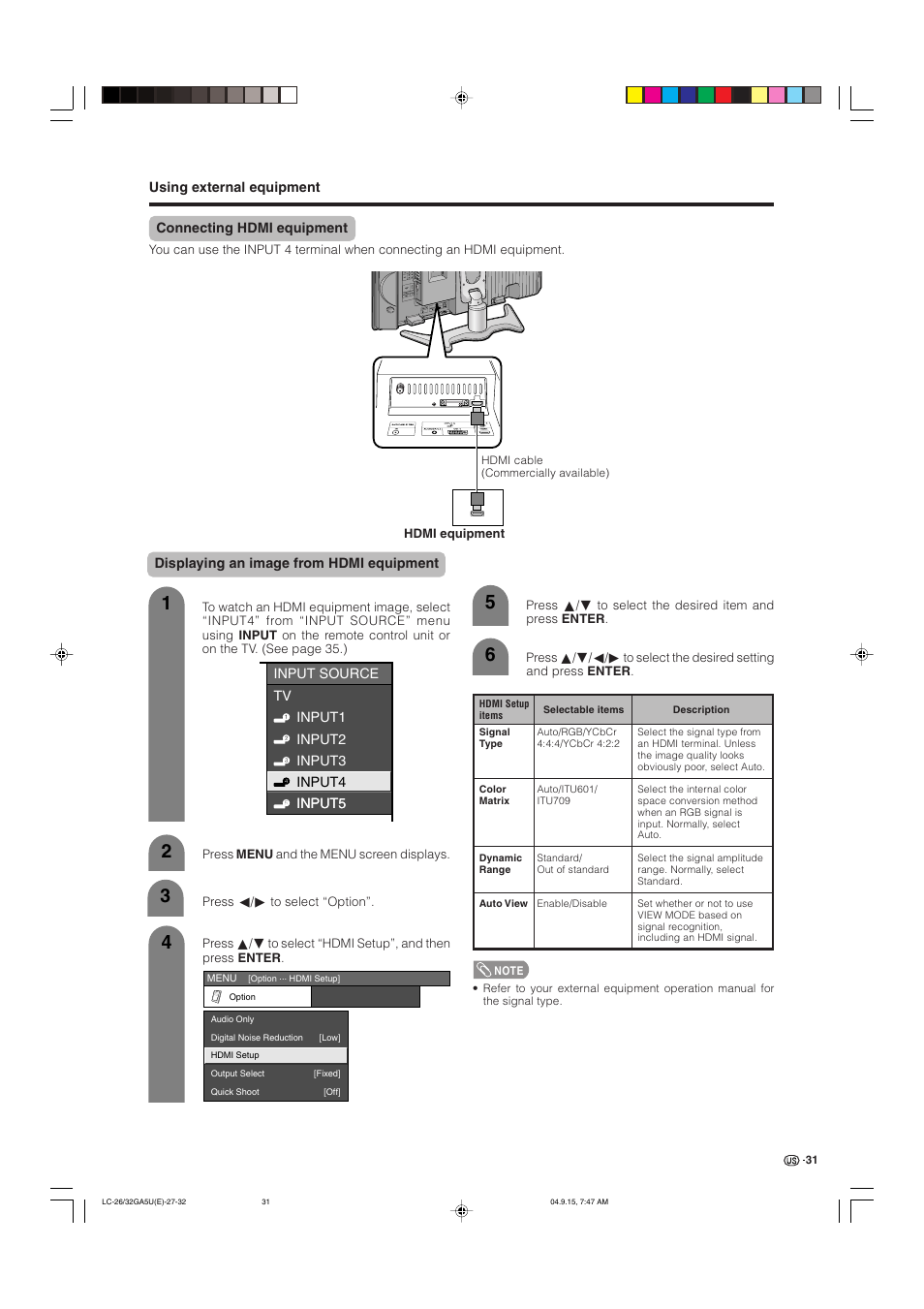 Sharp Aquos LC-32GA5U User Manual | Page 32 / 65