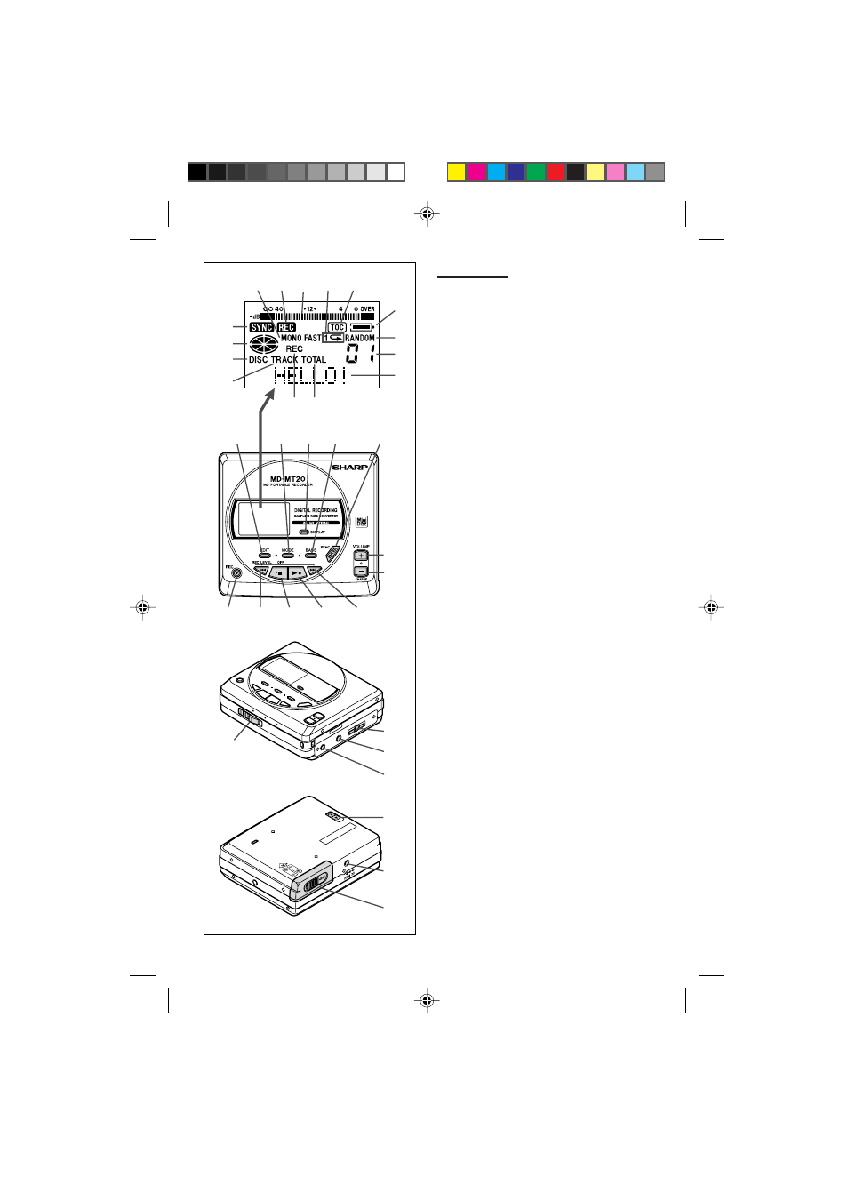 Sharp MD-MT20H User Manual | Page 7 / 44