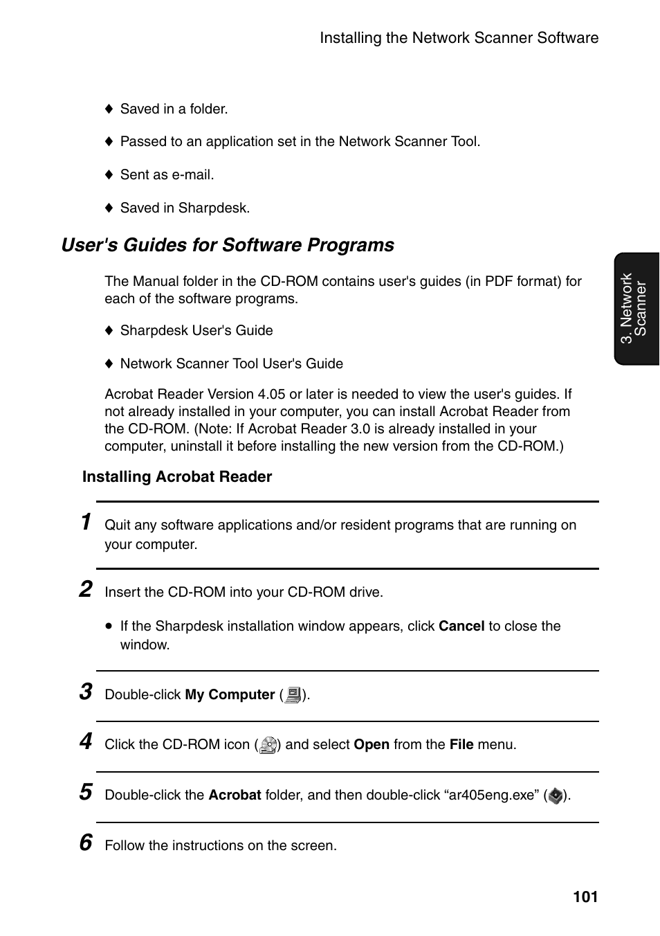 User's guides for software programs | Sharp FO-DC535 User Manual | Page 103 / 248