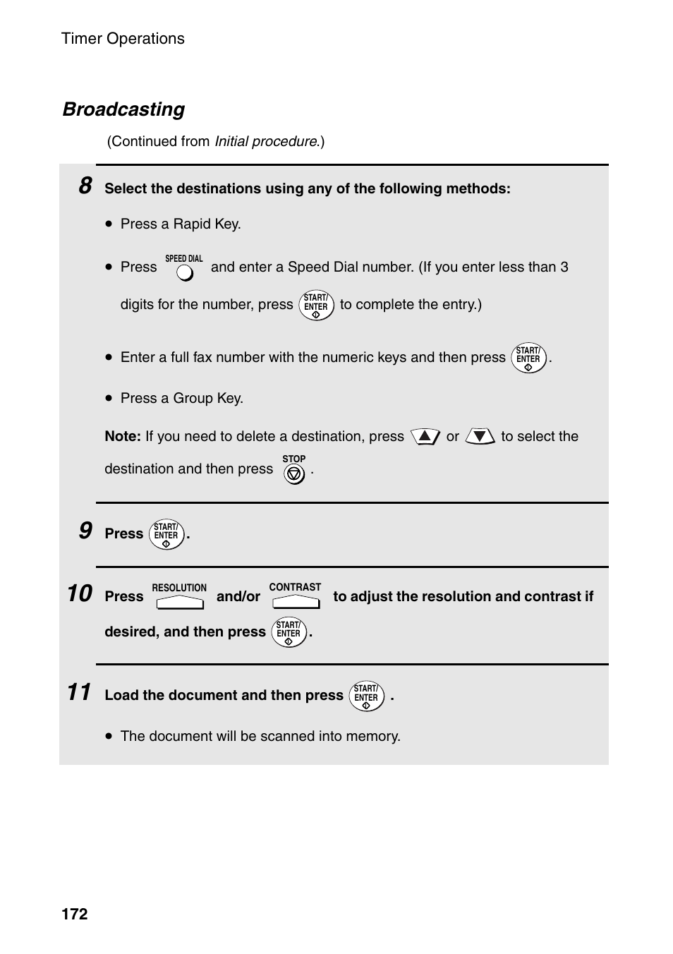 Broadcasting | Sharp FO-DC535 User Manual | Page 174 / 248