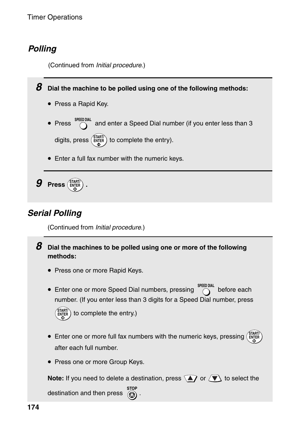 Polling, Serial polling | Sharp FO-DC535 User Manual | Page 176 / 248