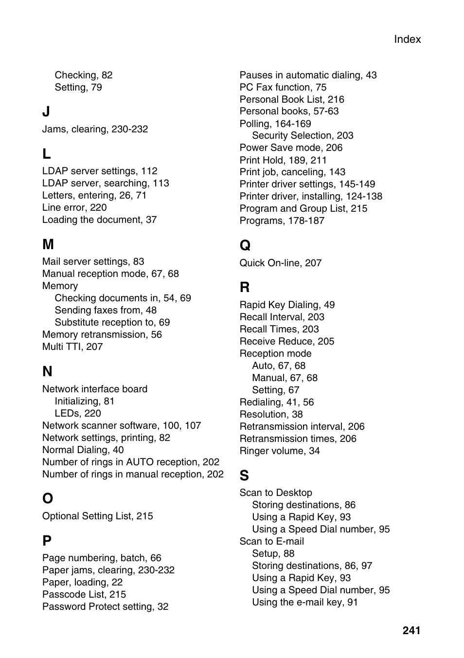 Sharp FO-DC535 User Manual | Page 243 / 248