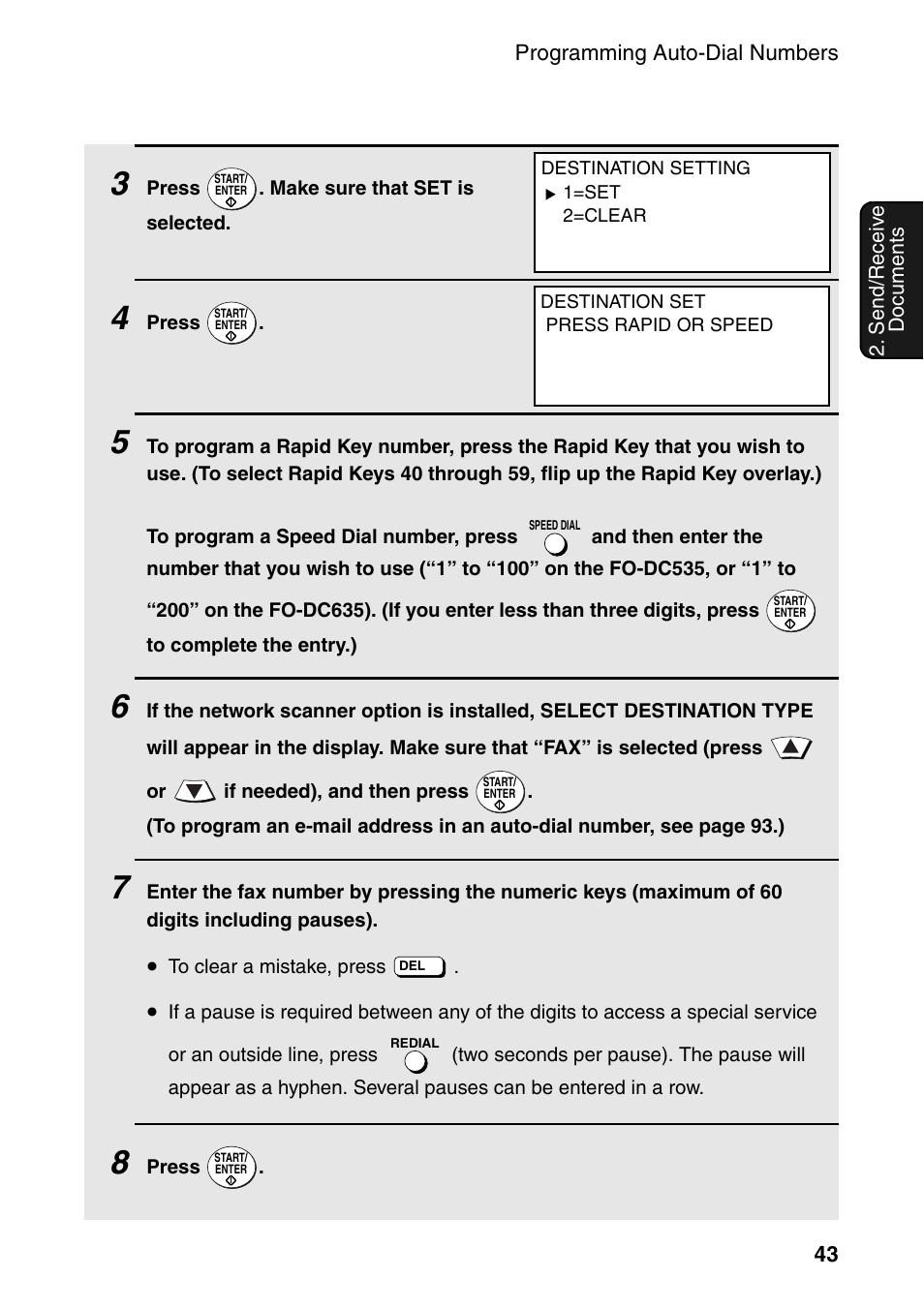 Sharp FO-DC535 User Manual | Page 45 / 248