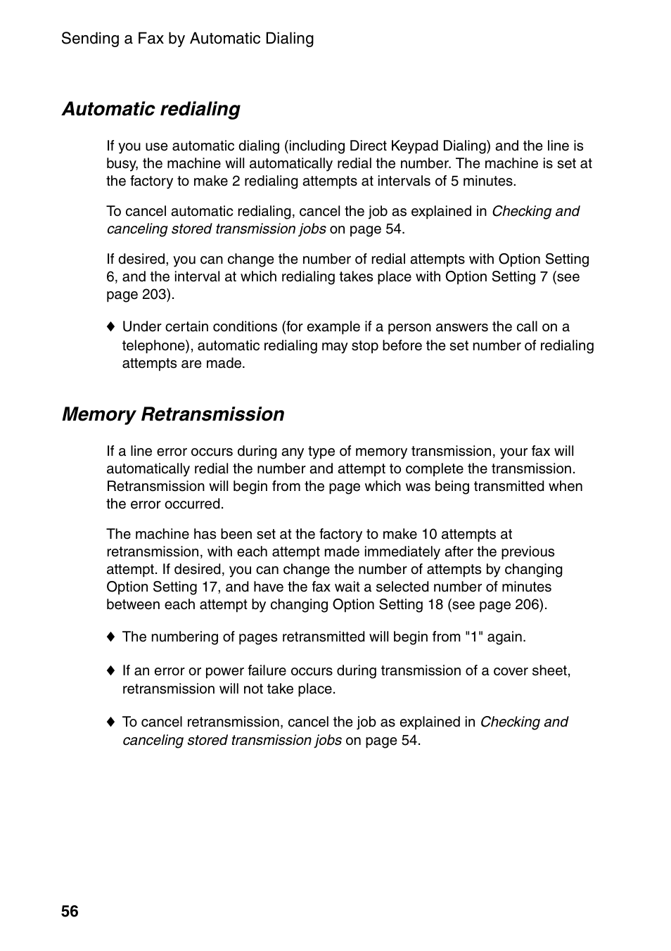 Automatic redialing | Sharp FO-DC535 User Manual | Page 58 / 248