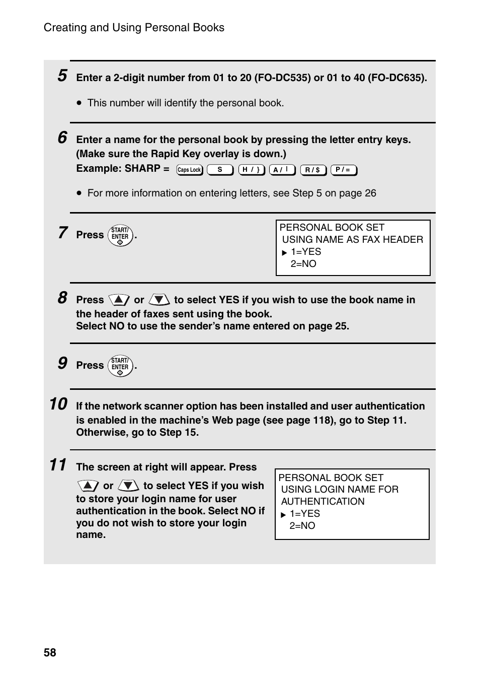 Sharp FO-DC535 User Manual | Page 60 / 248