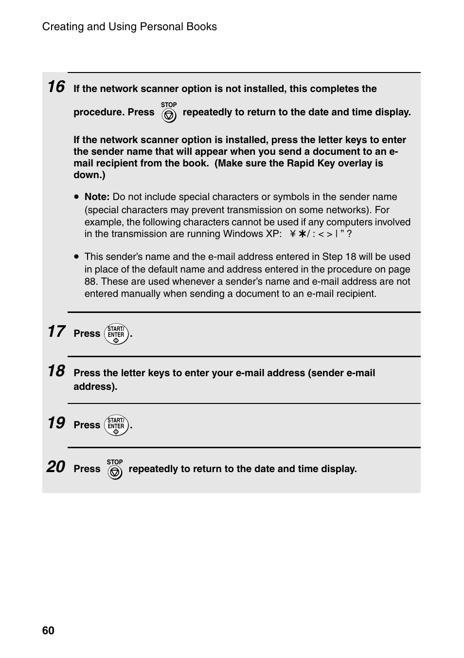 Sharp FO-DC535 User Manual | Page 62 / 248