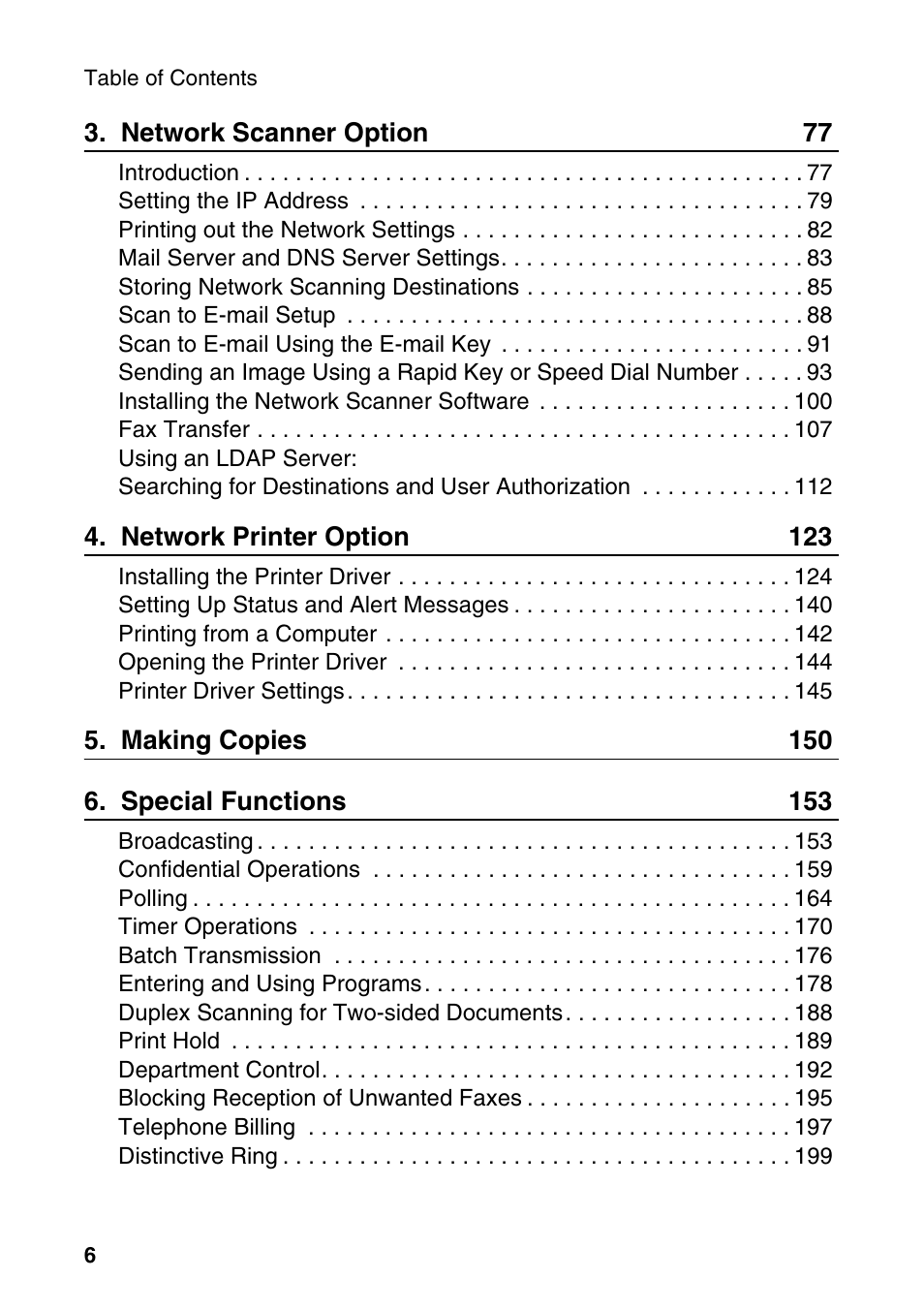 Sharp FO-DC535 User Manual | Page 8 / 248
