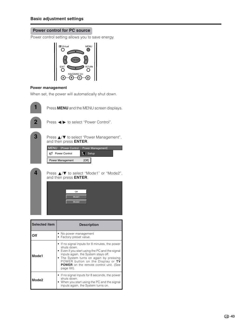 Sharp Aquos LC 32G4U User Manual | Page 43 / 104