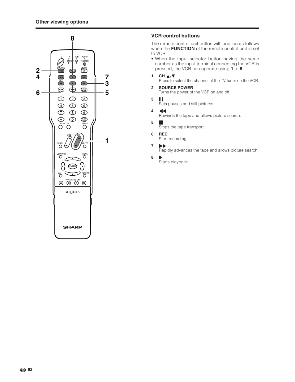 Sharp Aquos LC 32G4U User Manual | Page 92 / 104