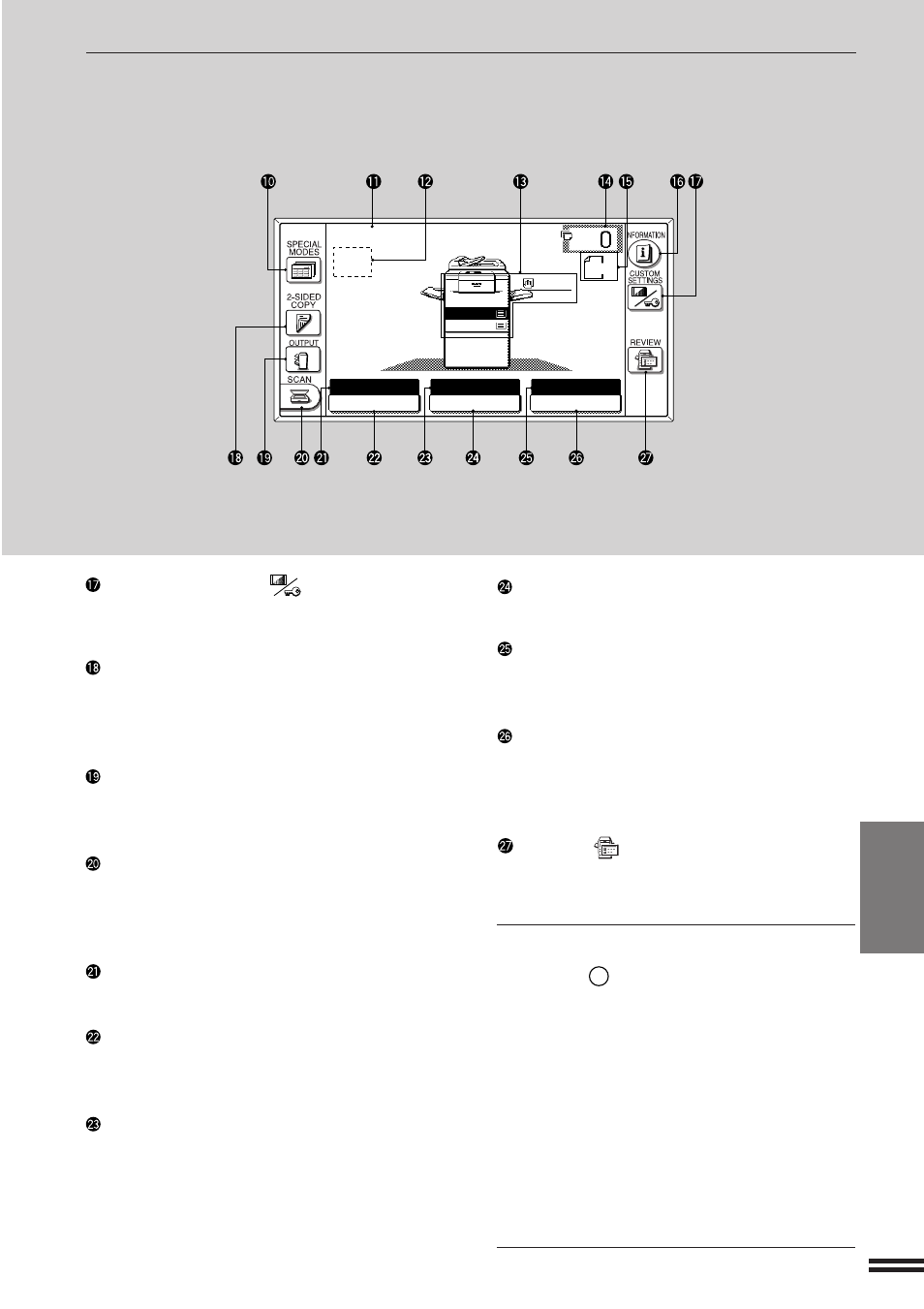 Part names and functions, Touch panel (basic screen) | Sharp AR-407 User Manual | Page 107 / 184