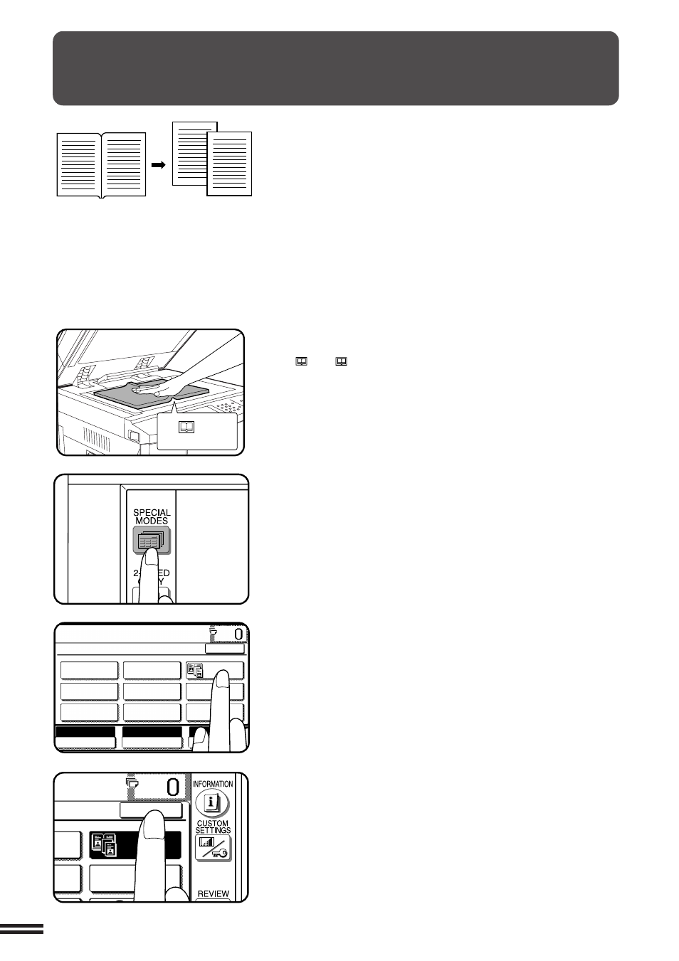 Dual page copying 1, Ready to co, Transparency inserts dual page copy ok | Sharp AR-407 User Manual | Page 42 / 184