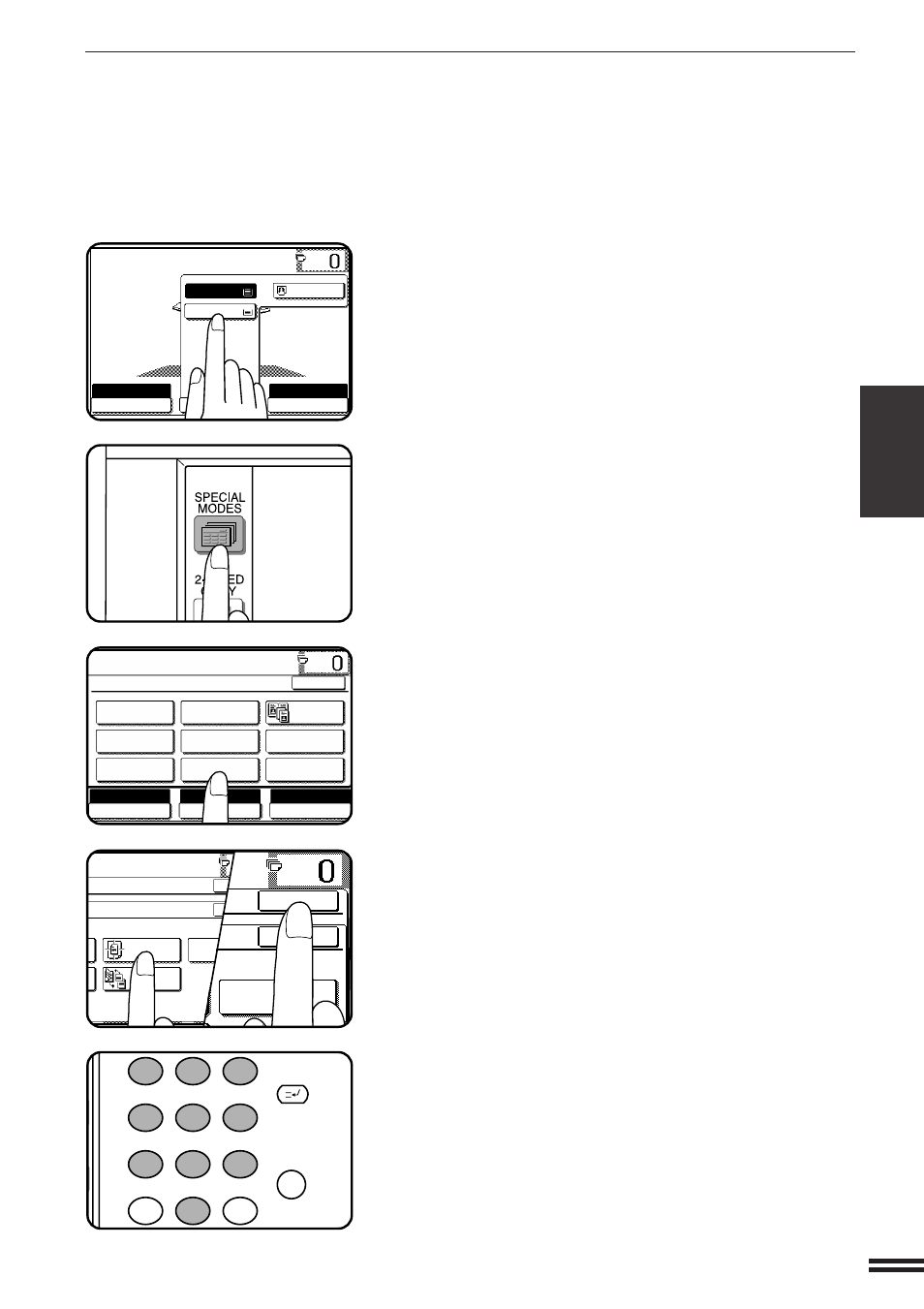 Ready to co, Image editing functions, Repeat copy g ok ok | Sharp AR-407 User Manual | Page 57 / 184