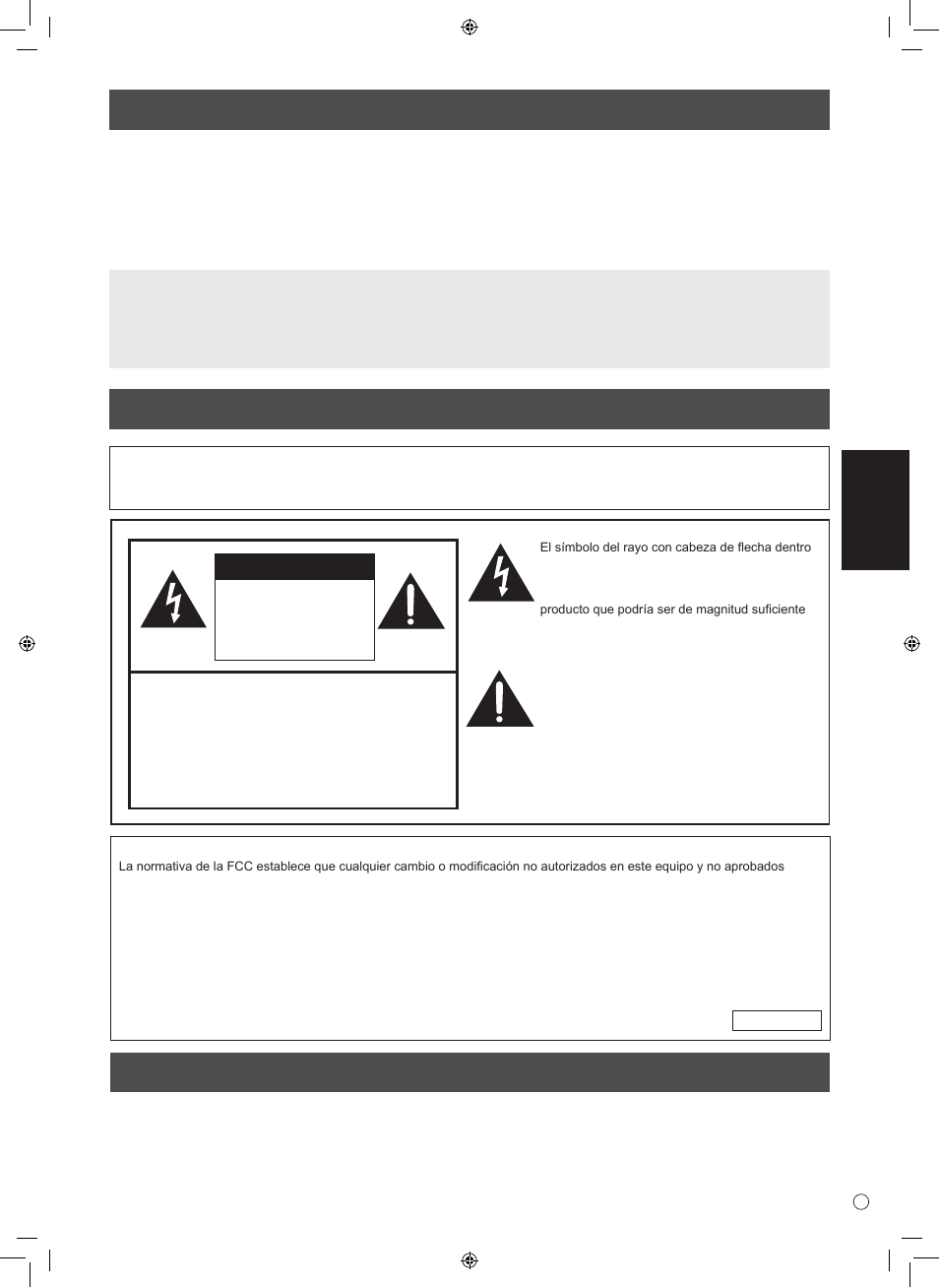 Español, Esp añol | Sharp PN-L601B User Manual | Page 19 / 28