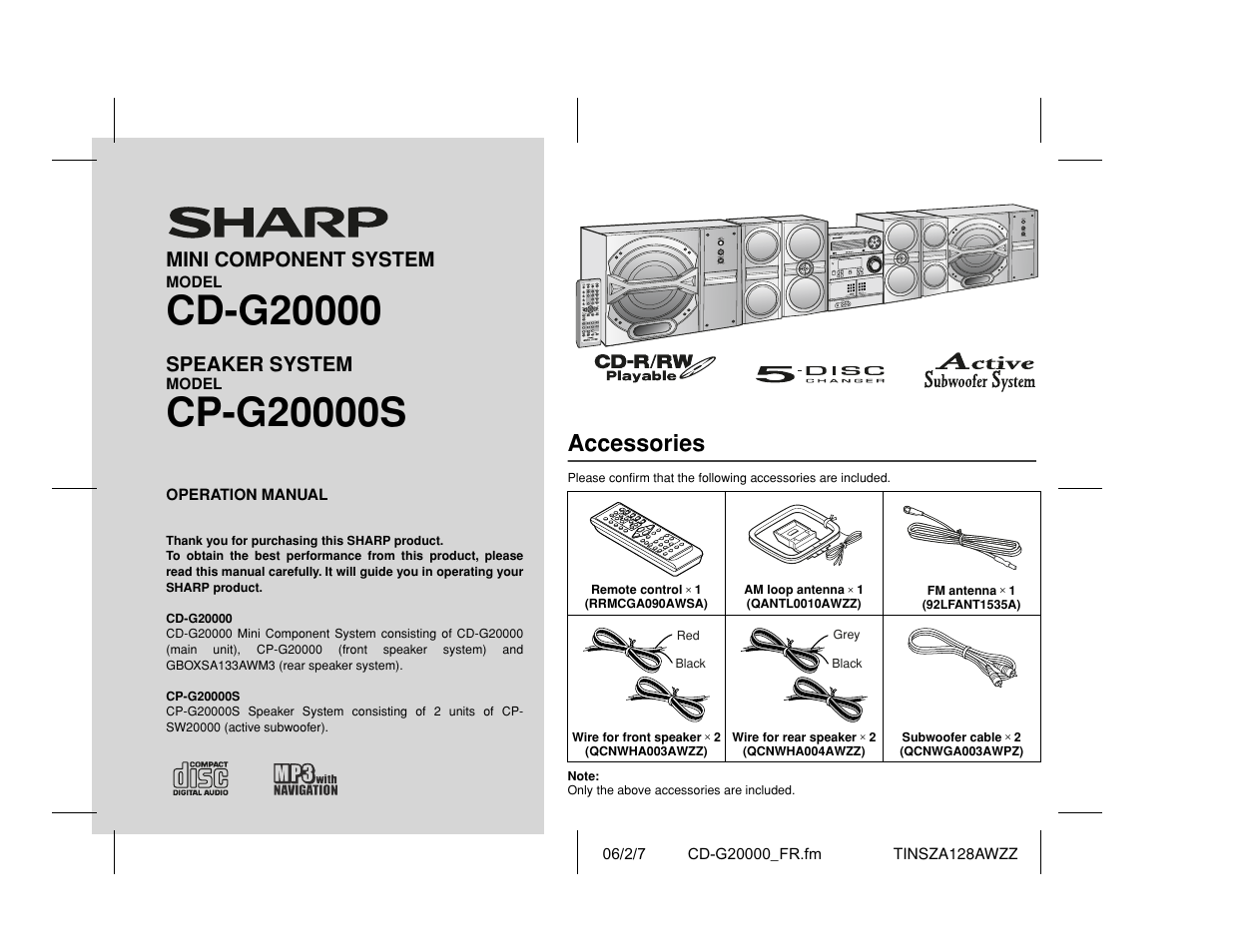 Sharp CP-G20000S User Manual | 48 pages