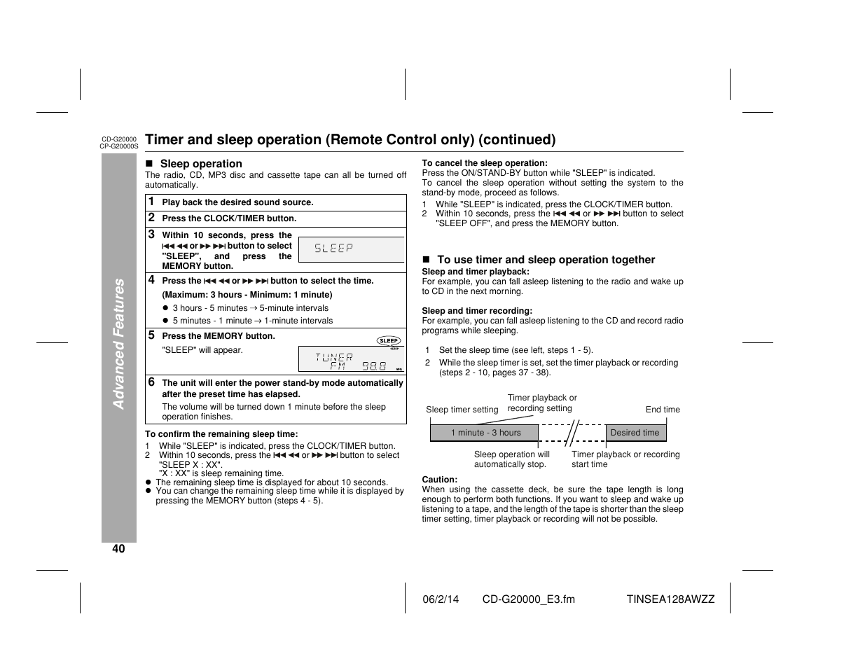 Advanced features | Sharp CP-G20000S User Manual | Page 40 / 48