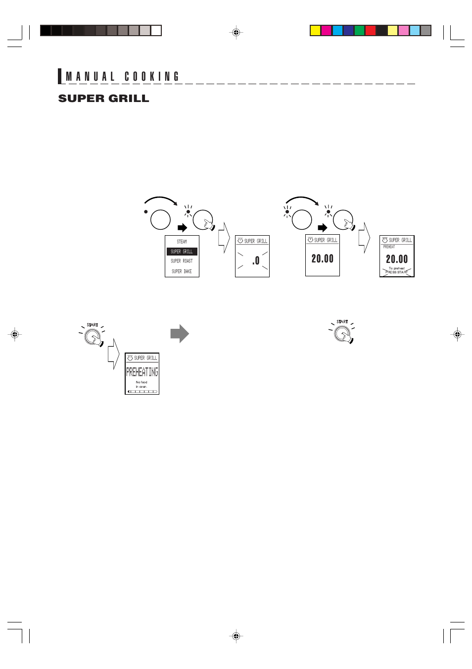 Super grill, Preheating | Sharp AX-700 User Manual | Page 25 / 40