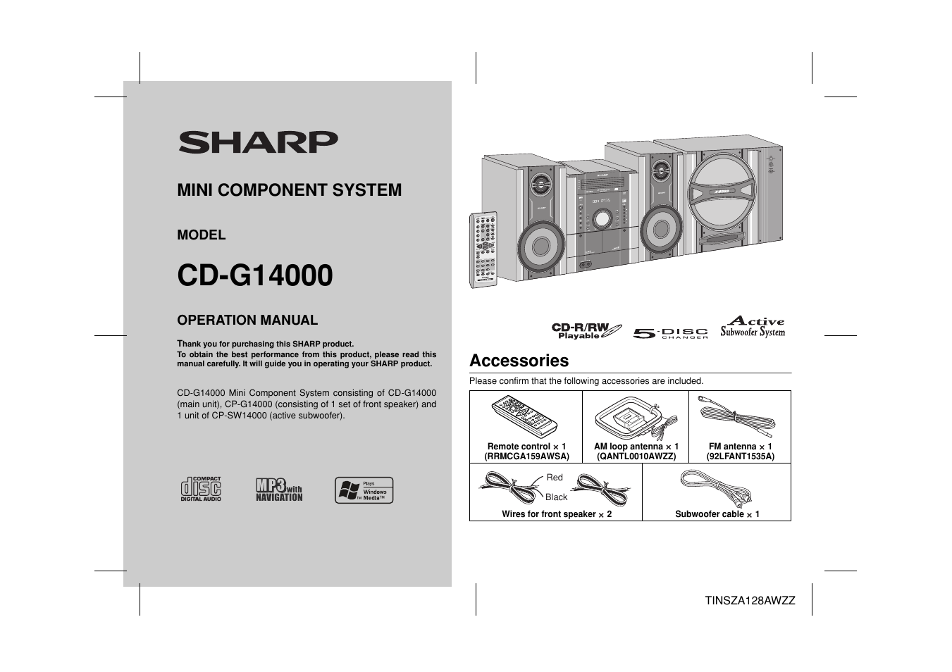 Sharp CD G14000 User Manual | 48 pages