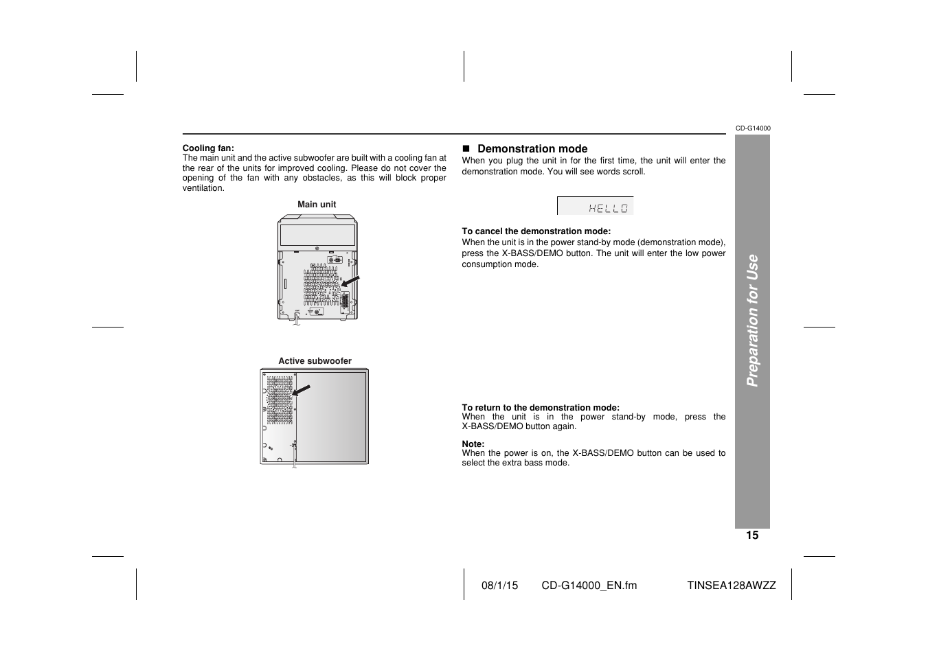 Sharp CD G14000 User Manual | Page 15 / 48