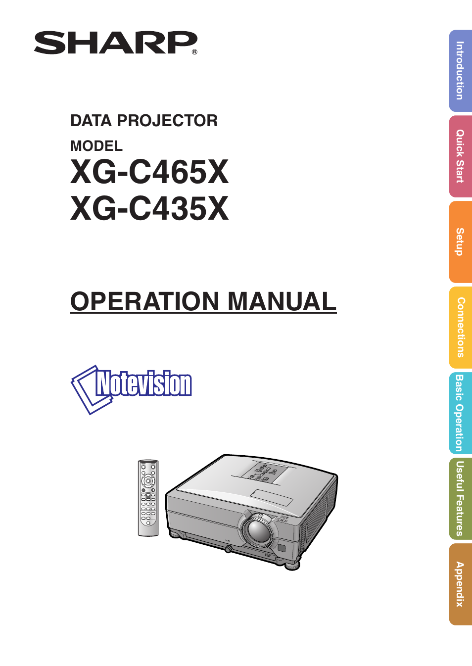 Sharp Notevision XG-C465X User Manual | 71 pages