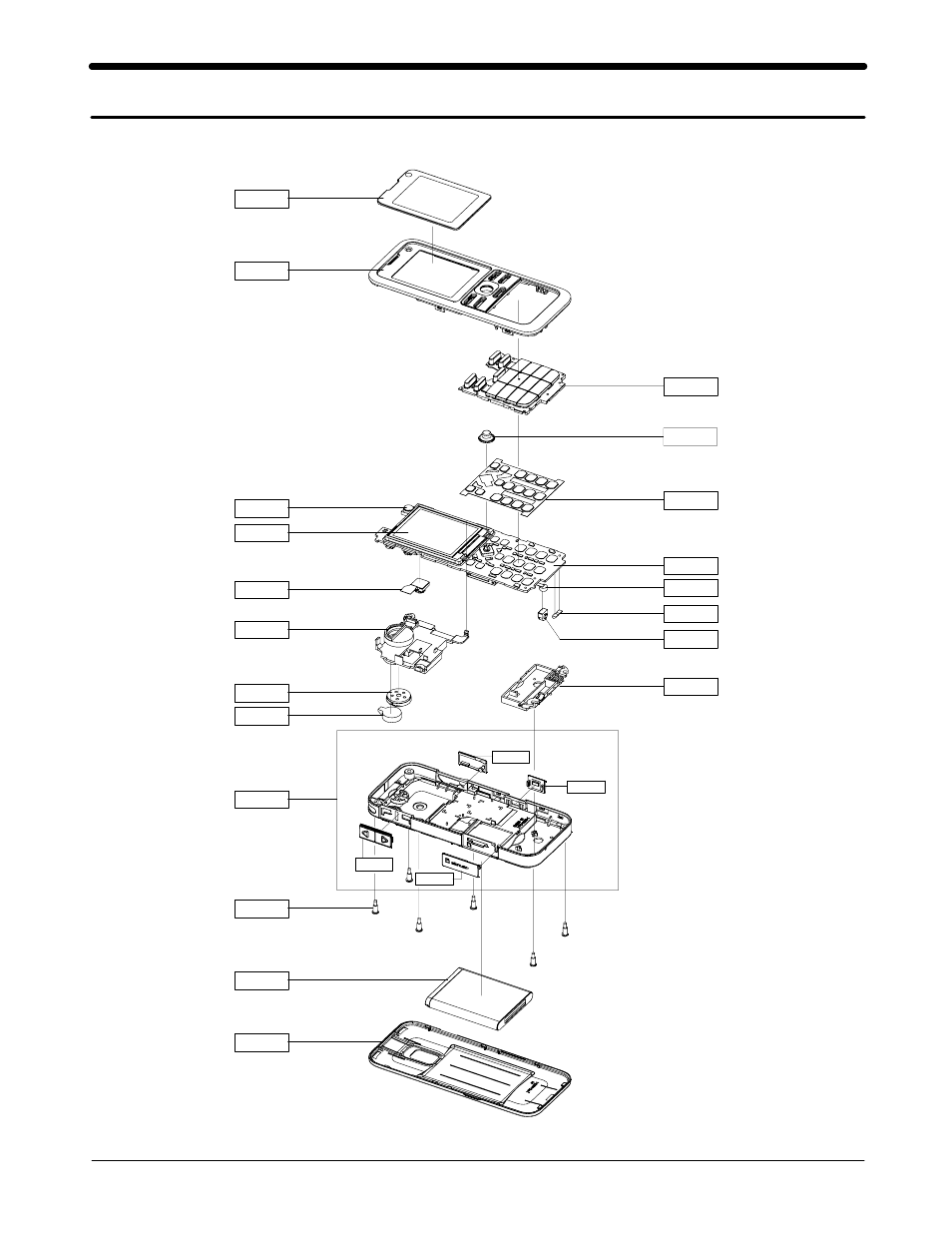 Exploded view and parts list, 1. cellular phone exploded view | Sharp SGH-J200 User Manual | Page 14 / 87