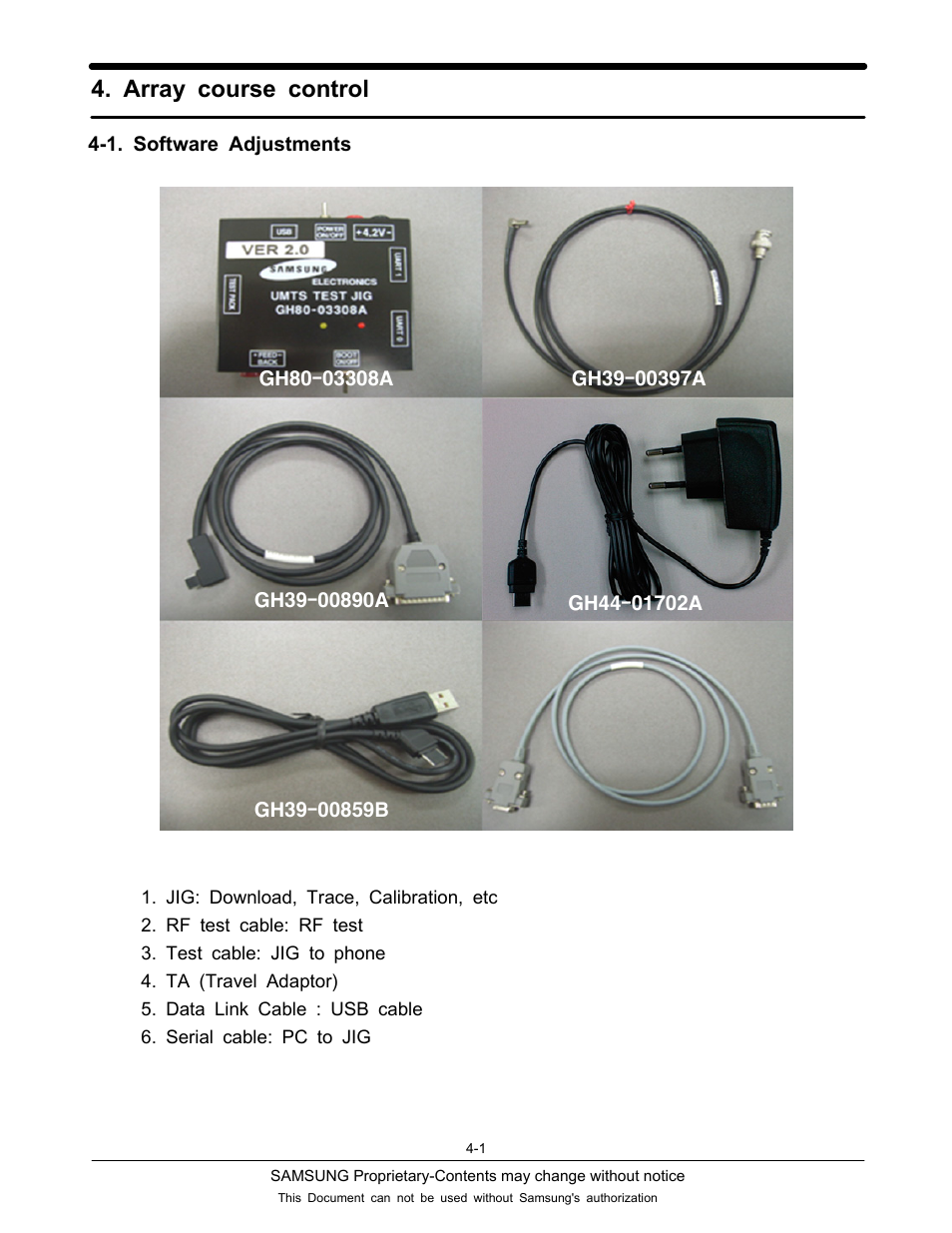 Array course control | Sharp SGH-J200 User Manual | Page 9 / 87