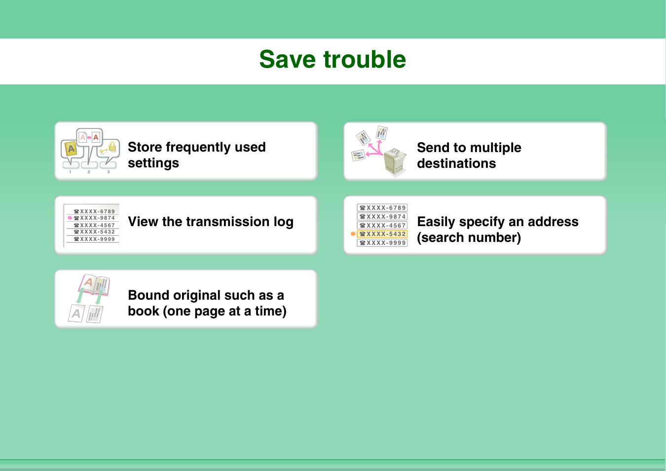 Save trouble, View the transmission log | Sharp MX-3100N User Manual | Page 23 / 799