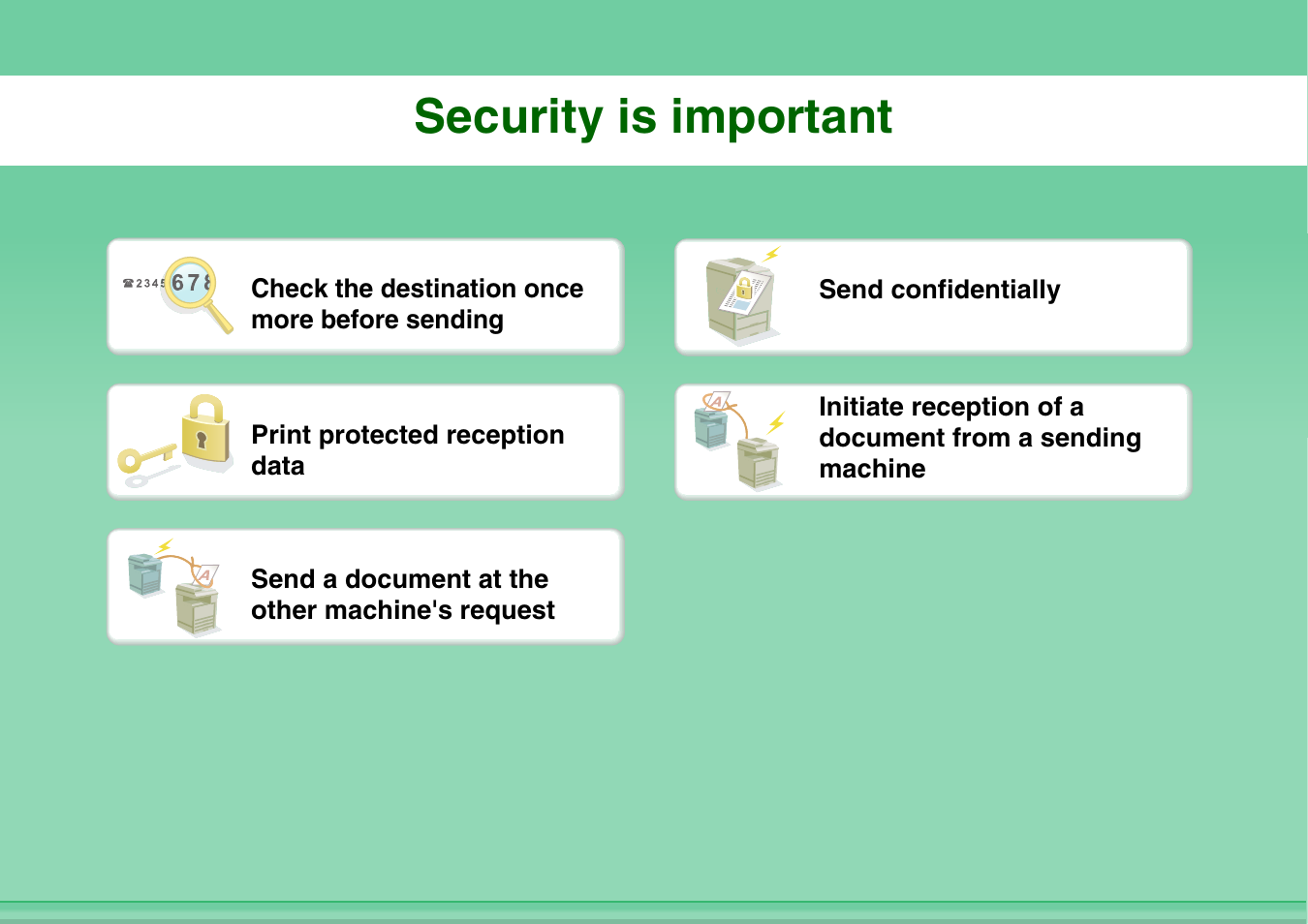 Security is, Important, Security is important | Sharp MX-3100N User Manual | Page 24 / 799