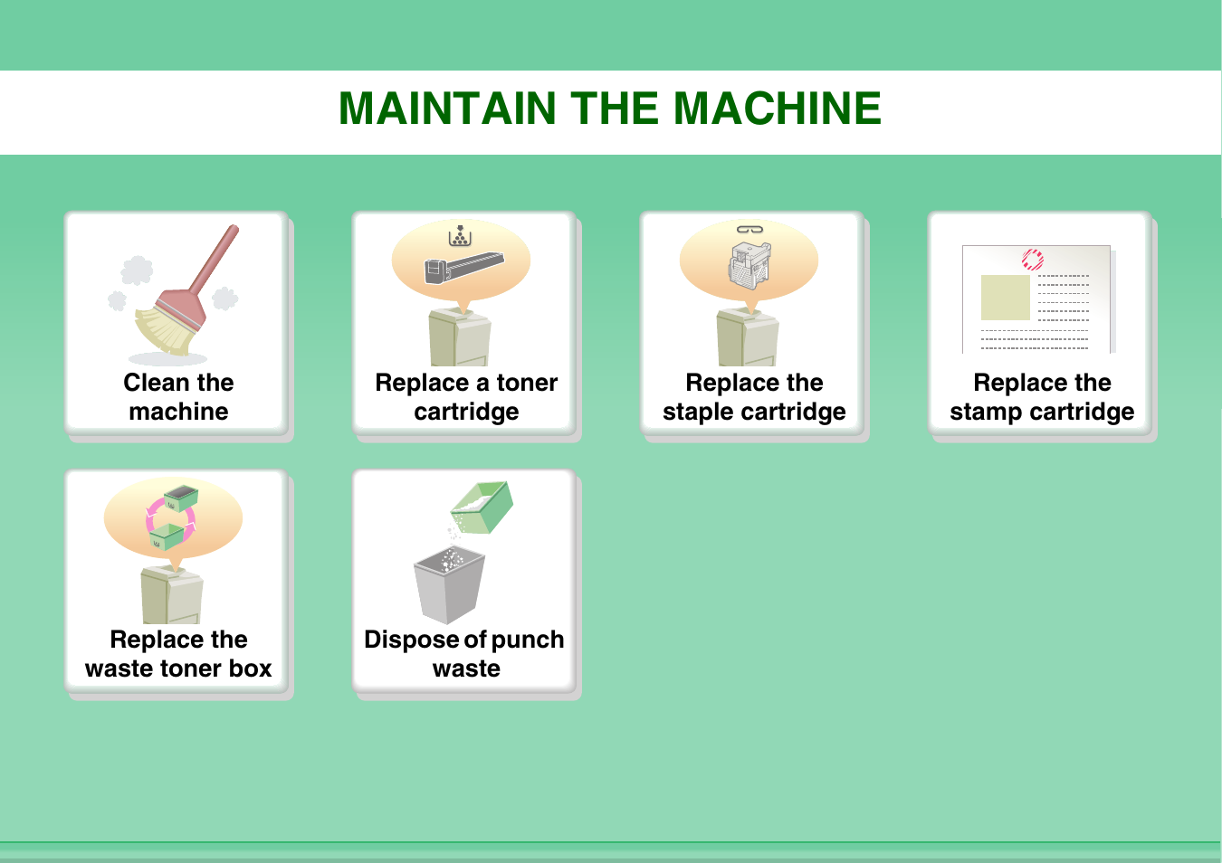 Maintain, The machine, Maintain the machine | Sharp MX-3100N User Manual | Page 36 / 799