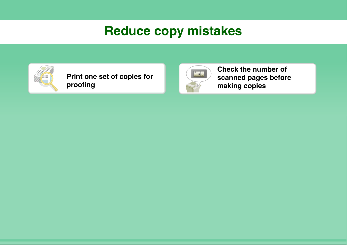Reduce copy, Mistakes, Reduce copy mistakes | Sharp MX-3100N User Manual | Page 4 / 799