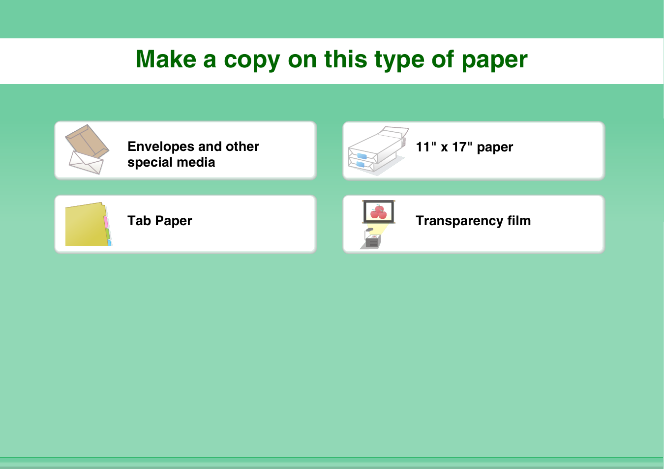 Make a copy on, This type of paper, Make a copy on this type of paper | Sharp MX-3100N User Manual | Page 6 / 799