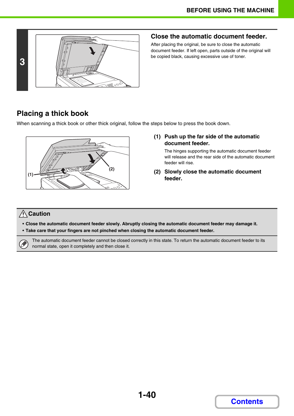 Contents placing a thick book | Sharp MX-3100N User Manual | Page 81 / 799