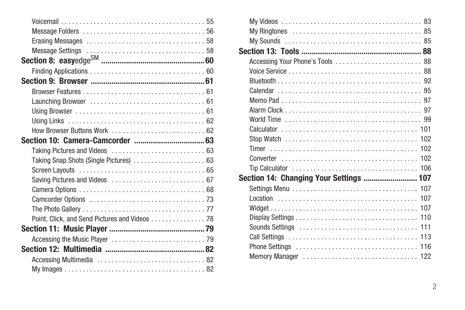 Sharp SCH-R850 User Manual | Page 5 / 162